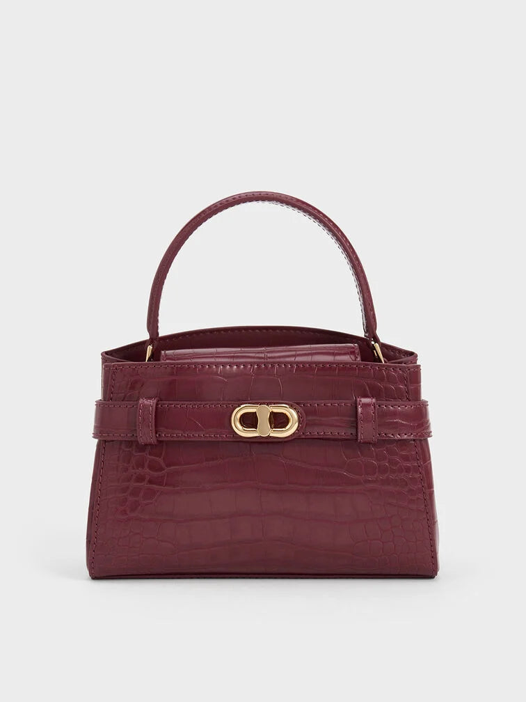 Aubrielle Croc-Effect Top Handle Bag