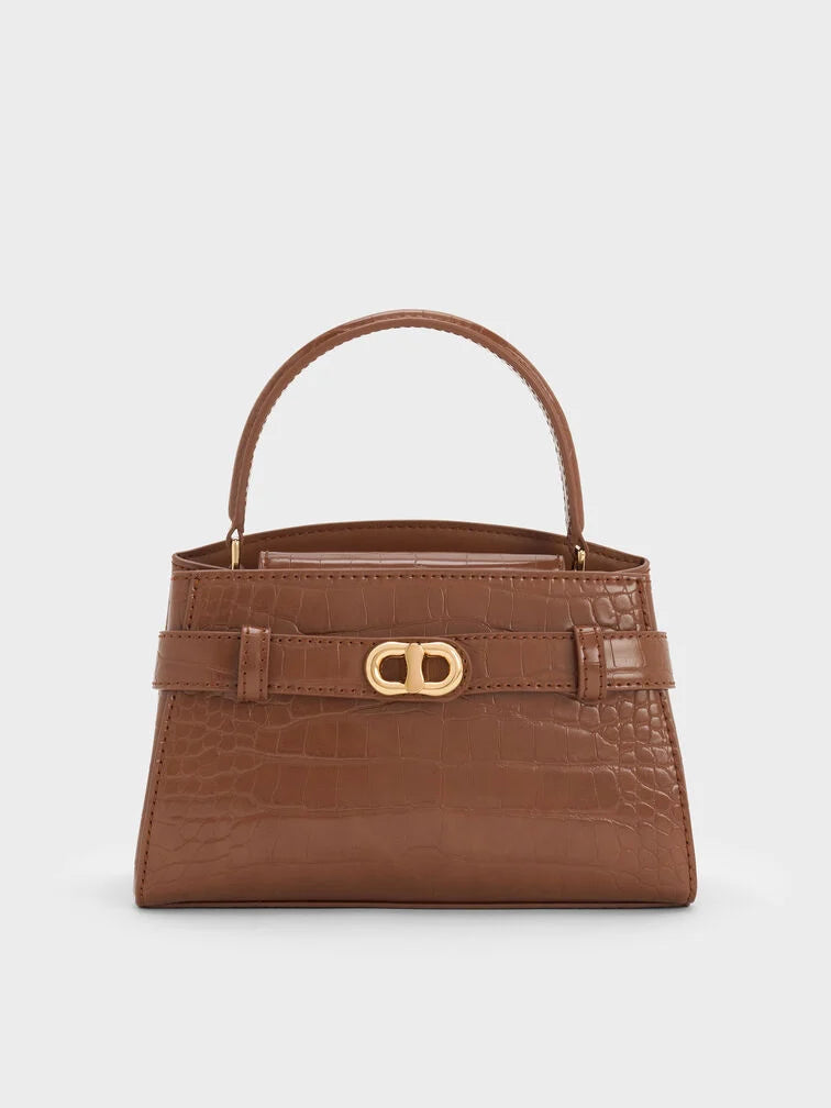 Aubrielle Croc-Effect Top Handle Bag