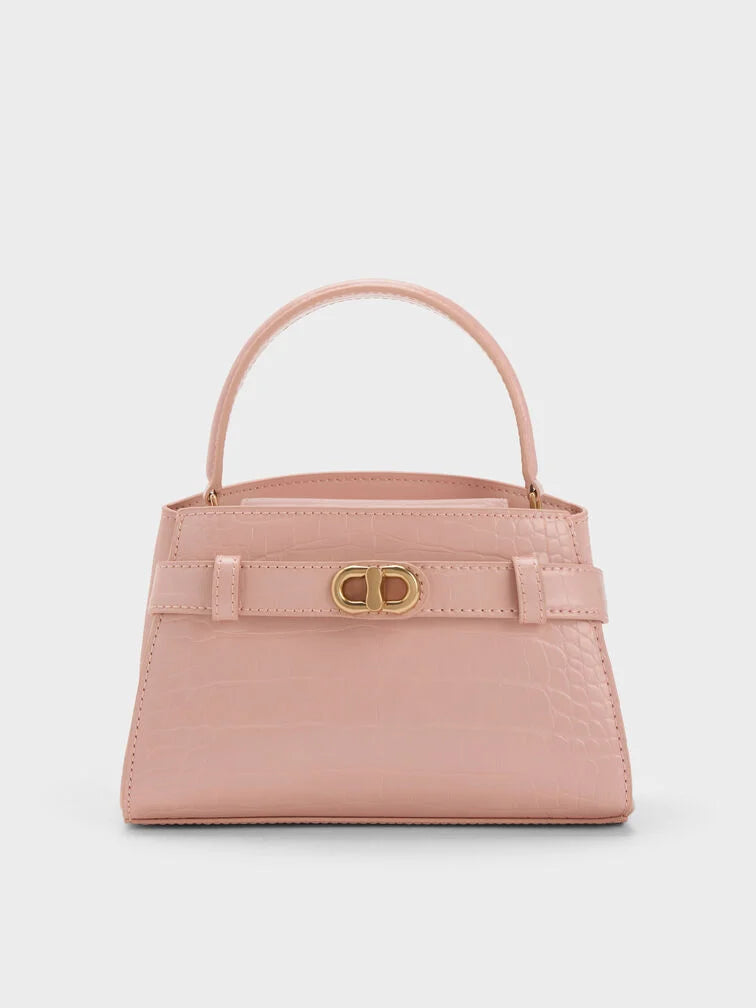 Aubrielle Croc-Effect Top Handle Bag